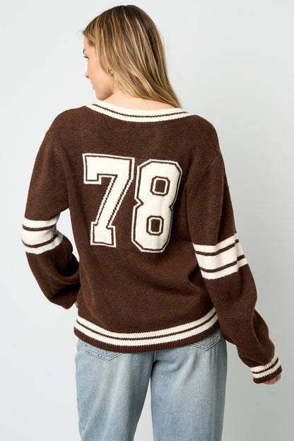 Soft Knitted Sweater for Fall/Winter, Color Clash Design