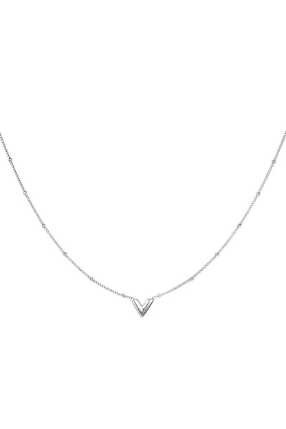 Elegant Stainless Steel Pendant Necklace - Silver & Gold