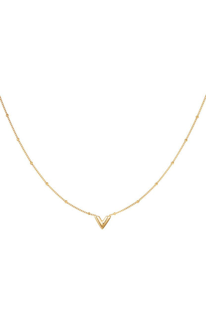 Elegant Stainless Steel Pendant Necklace - Silver & Gold