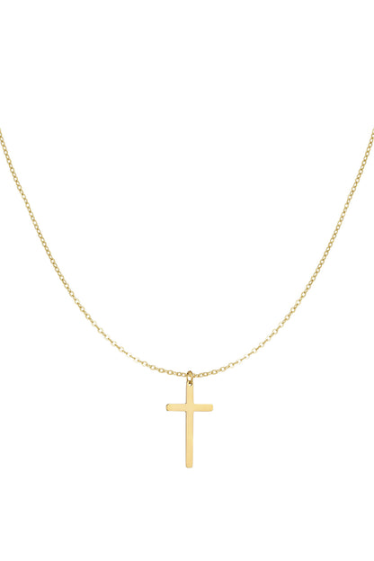 Elegant Stainless Steel Pendant Necklace in Silver & Gold