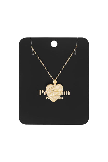 Elegant Heart Pendant Necklace - Timeless Silver & Gold