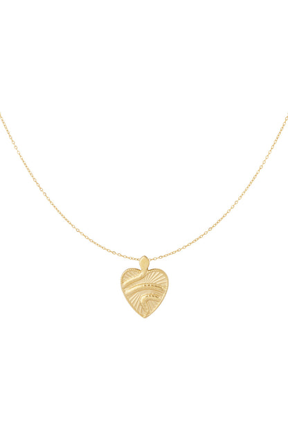 Elegant Heart Pendant Necklace - Timeless Silver & Gold