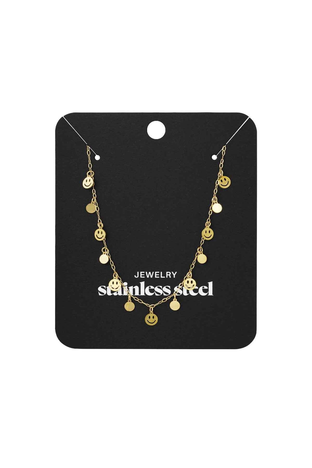 Stylish Smiling Face Pendant Necklace for Everyday Wear
