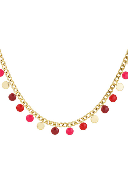 Stylish Gold-Toned Circle Pendant Necklace for Women
