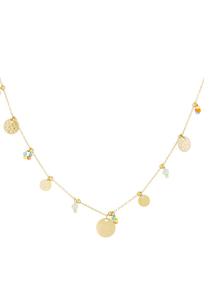 Elegant Gold Circle Pendant Necklace for Women