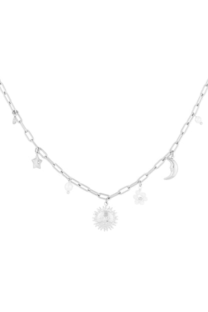 Elegant Sun Star Moon Pendant Necklace - Casual Chic