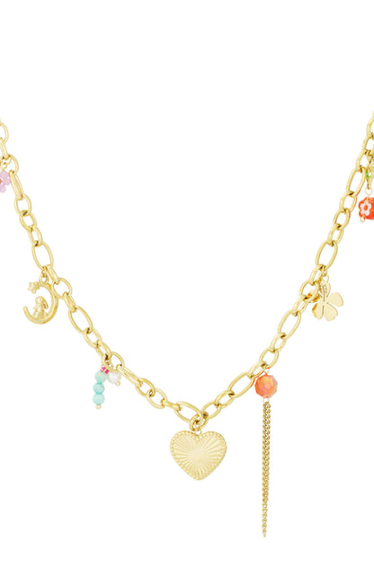 Elegant Flower Heart Pendant Necklace for Women