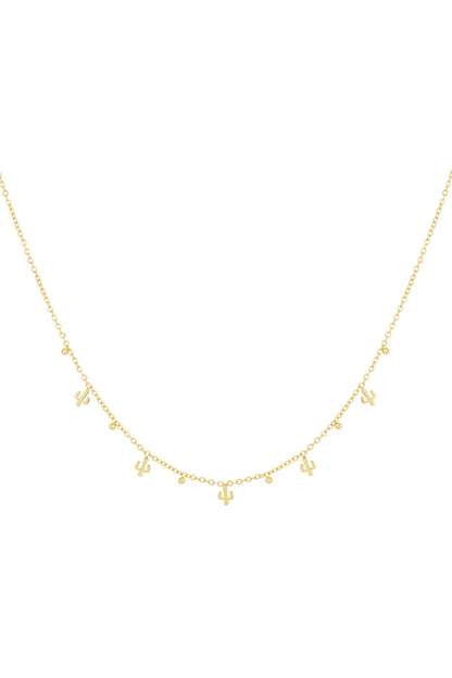 Elegant Stainless Steel Fruit Necklace - Silver & Gold