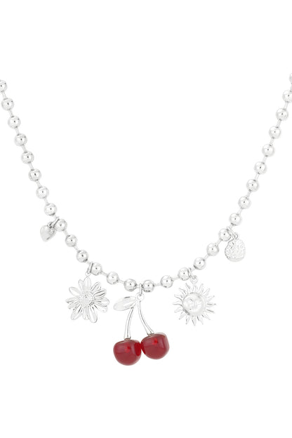 Elegant Cherry Pendant Necklace for Spring/Summer