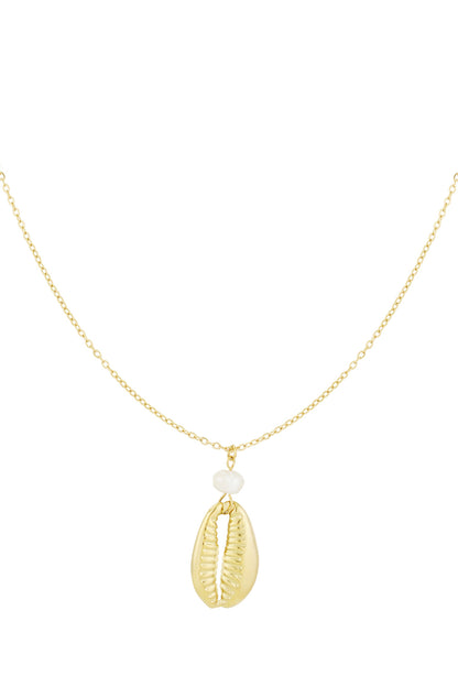 Elegant Stainless Steel Shell Pendant Necklace