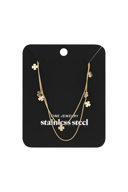 Stylish Multi-Layered Clover Necklace for Everyday Elegance