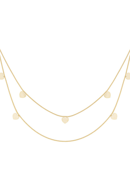 Elegant Multi-Layered Heart Necklace for Everyday Glam