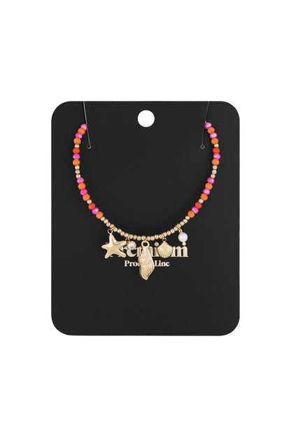 Elegant Gold Colored Beaded Necklace for Everyday Wear