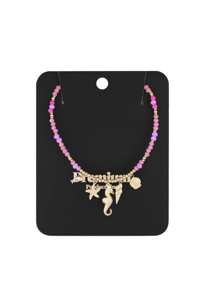 Elegant Fuchsia Beaded Necklace for Everyday Chic