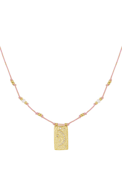 Elegant Braided Necklace in Orange and Fuchsia