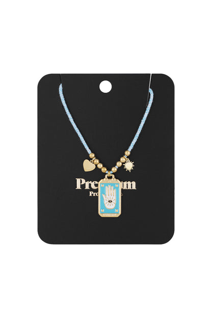 Elegant Blue Braided Necklace for Spring/Summer