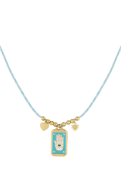 Elegant Blue Braided Necklace for Spring/Summer