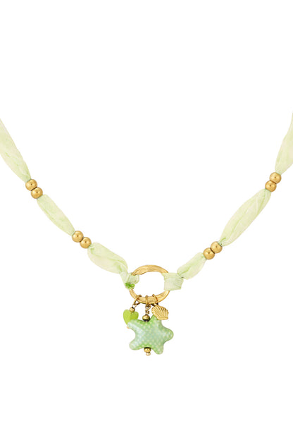 Elegant Green Braided Necklace for Women