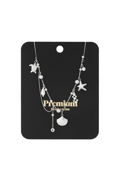 Elegant Oceanic Style Necklace for Women - Silver & Gold