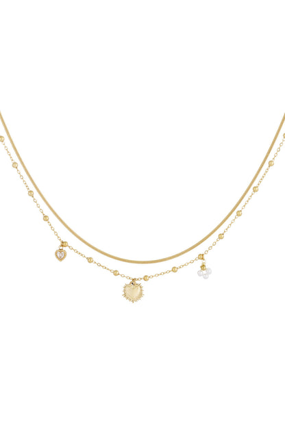 Elegant Multi-Layered Heart Necklace for Everyday Glam