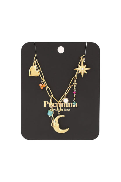 Elegant Gold Color Simple Pendant Necklace for Women