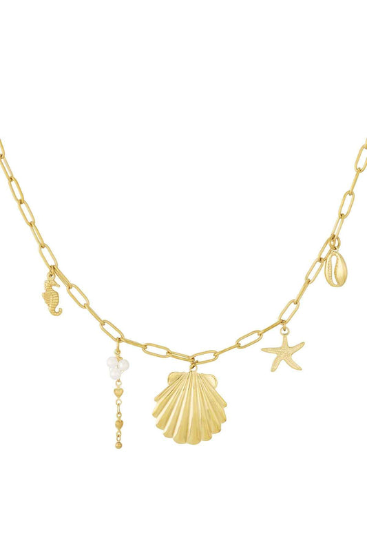 Elegant Gold Colored Clavicle Necklace for Women