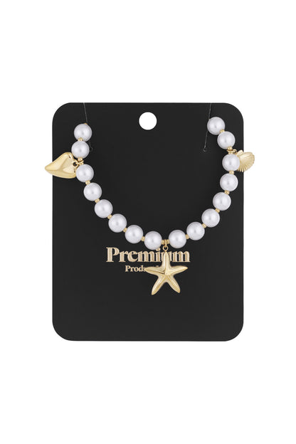 Elegant White Gold Beaded Necklace for Daily Wear