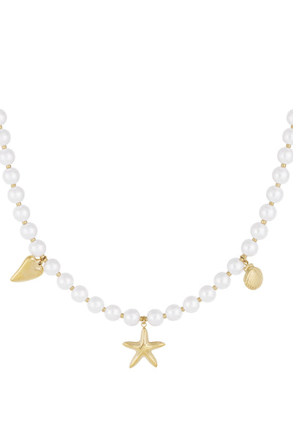 Elegant White Gold Beaded Necklace for Daily Wear