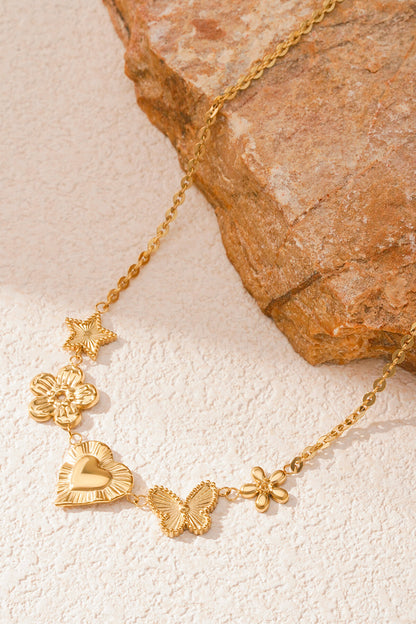 Elegant Heart Pendant Necklace for Women, Spring/Summer
