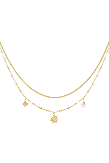 Elegant Multi-Layered Flower Necklace for Daily Wear