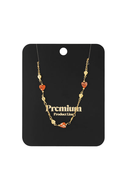 Elegant Heart Shaped Stainless Steel Necklace