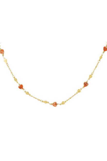 Elegant Heart Shaped Stainless Steel Necklace