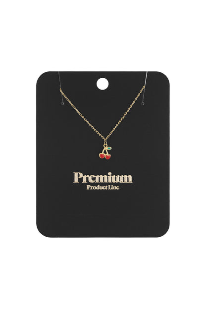 Elegant Gold Color Fruit Pendant Necklace for Spring/Summer