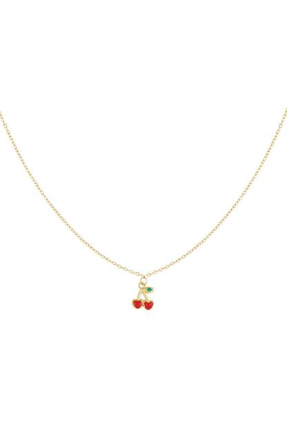 Elegant Gold Color Fruit Pendant Necklace for Spring/Summer