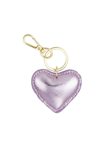 Chic Heart-Shaped PU Leather Keychain for Everyday Style
