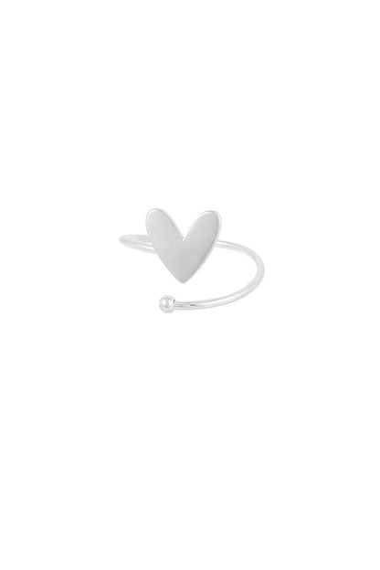 Elegant Minimalist Heart Ring in Silver & Gold