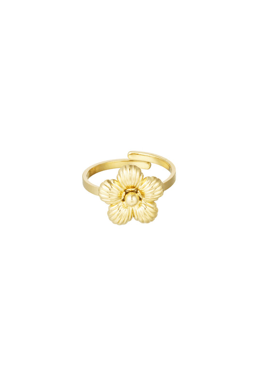 Stylish Stainless Steel Statement Ring - Silver & Gold