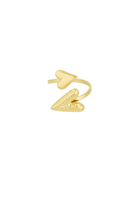 Elegant Statement Ring in Silver and Gold