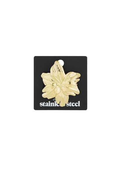 Elegant Stainless Steel Brooches in Silver & Gold