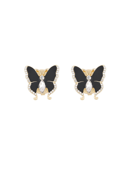 Elegant Copper Cufflinks in Purple, White, and Black