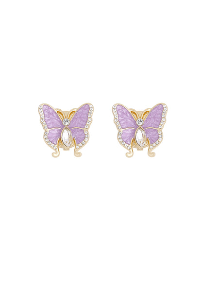 Elegant Copper Cufflinks in Purple, White, and Black