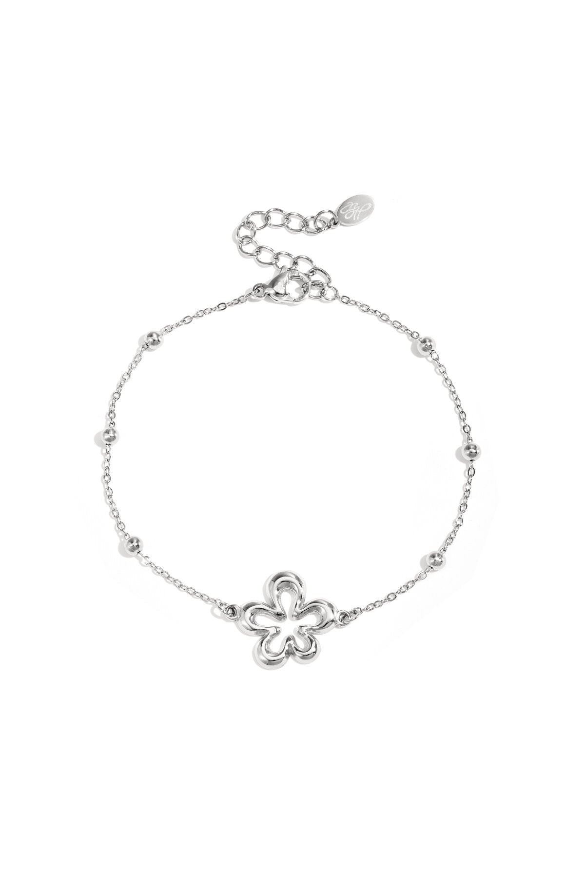 Armband met koraalvormige speelse bloemen in variërende maten