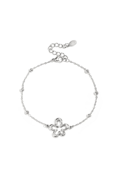 Armband met koraalvormige speelse bloemen in variërende maten