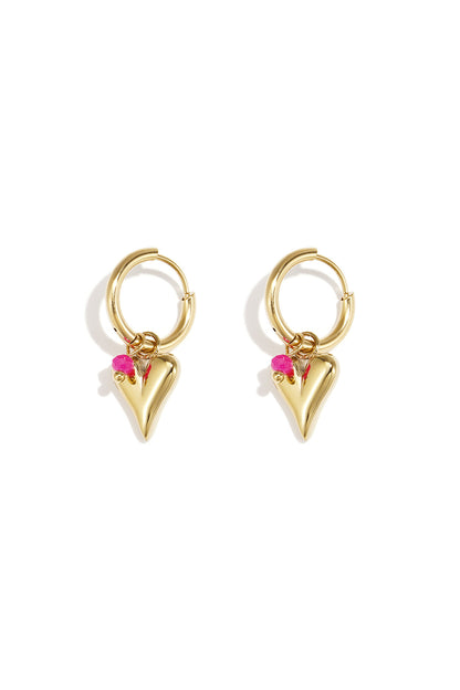 vivid heart oorbellen