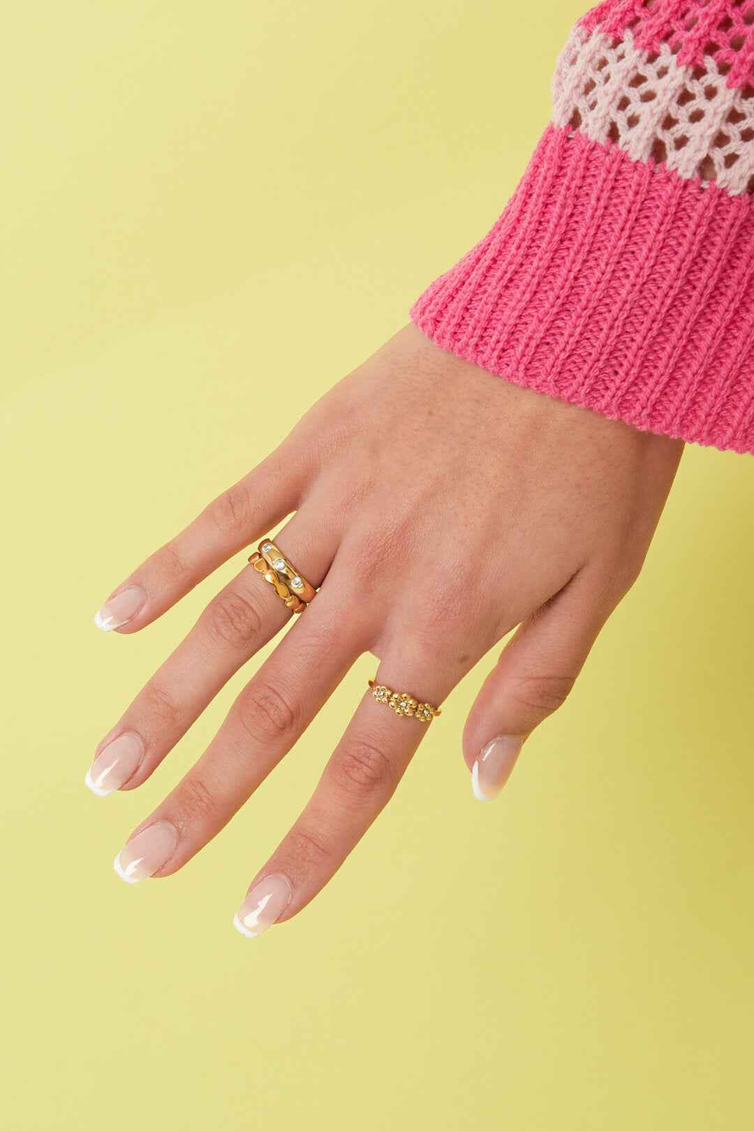 Statement ring met stenen
