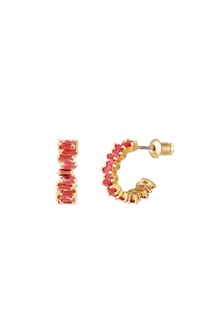 Chic Multicolor Rhinestone Hoop Earrings for Everyday Glam