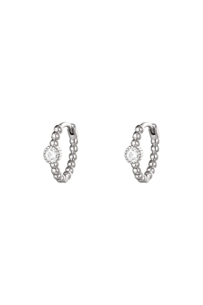 Stylish Rhinestone Copper Hoop Earrings
