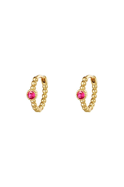 Stylish Rhinestone Copper Hoop Earrings