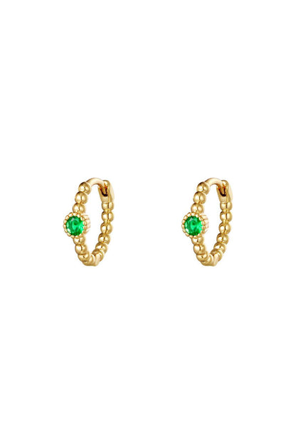 Stylish Rhinestone Copper Hoop Earrings