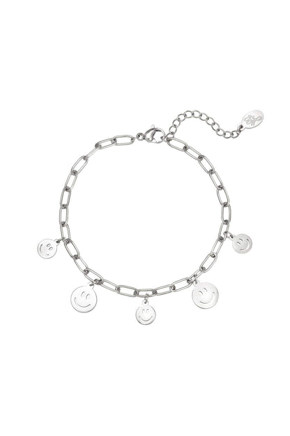 Stylish Smiling Face Charm Bracelet for Women